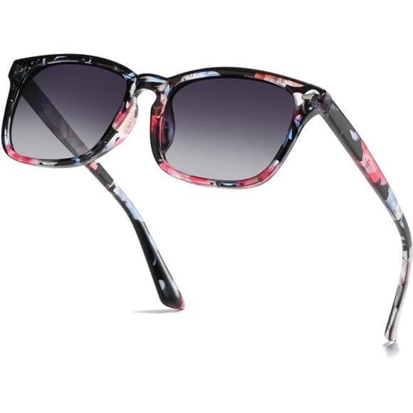 Polarized Sunglasses for Womens UV 400 Protection Retro Floral Design - Picture 1 of 7
